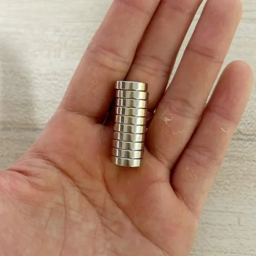 D12*3T 네오디움 원형자석 ND 지름 12mm x 두께 3mm [유리], 10개