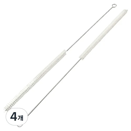 모나홈 텀블러 전용 롱스텐304 긴빨대 세척솔 35cm, 화이트, 4개