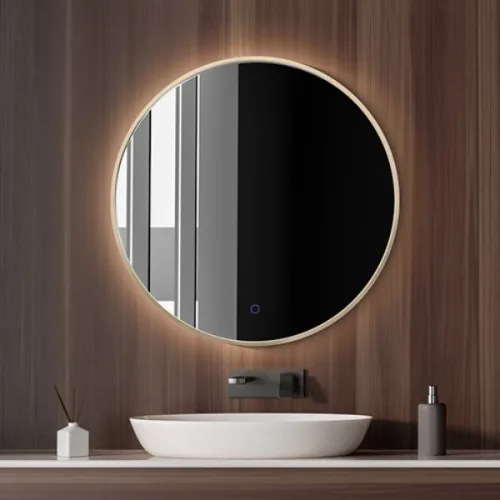 루비드 간접 조명 에센셜 원형 거울 LED 3가지색 변환 800X800, 화이트