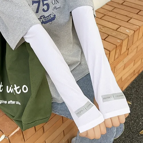 노블픽 헐렁한 팔토시 냉감 쿨토시 1+1, 2세트, 퓨어 화이트