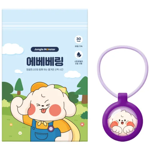 정글몬스터 강아지 클립 + 고무줄 세트 에베베링, 단일 색상, 2.5ml, 1개