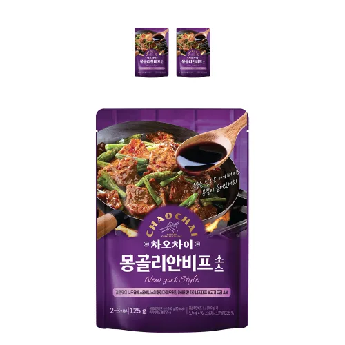 차오차이 몽골리안비프 소스, 125g, 3개