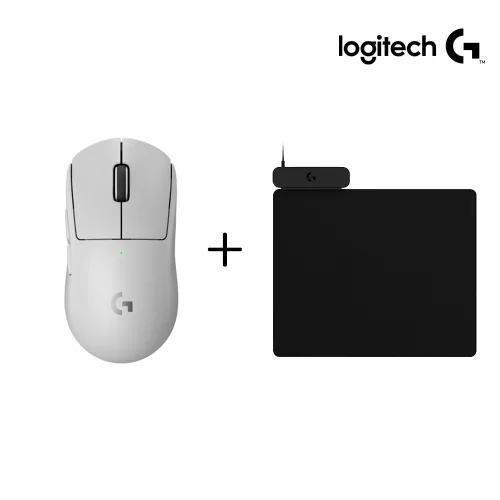 로지텍 지슈라2 G PRO X SUPERLIGHT 2 무선 게이밍 마우스 + 파워플레이2 무선 충전패드, 화이트, 마우스 + 파워플레이2