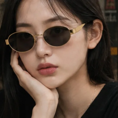 빈느 uv차단 레트로 선글라스 메탈프레임 엣지 고급케이스 포함