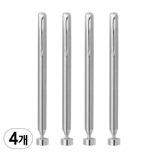 안테나 픽업툴 볼펜형 5lb 자석봉 자석 스틱 마그네틱 공구픽업툴 틈새작업 나사 볼트 줍기, 4개