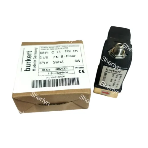 버커트 6014 솔레노이드 밸브 00125331 C 일반적으로 닫힘형 G1/8 1.5 유량 홀 AC24V 8W 황동 물