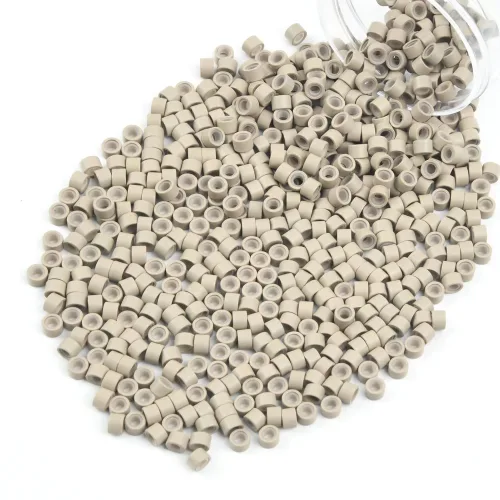 Vlasy 3mm 실리콘 라이닝 나노 비즈 링 200개 블랙 헤어 익스텐션용 연장 틴셀 마이크로 Micro 4mm 600Pcs