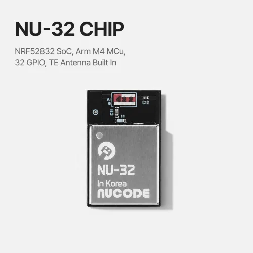 [NU32 CHIP] 누코드 BLE MCU 블루투스 모듈 nRF52832 노르딕 국내개발 AIoT 모듈 KC인증