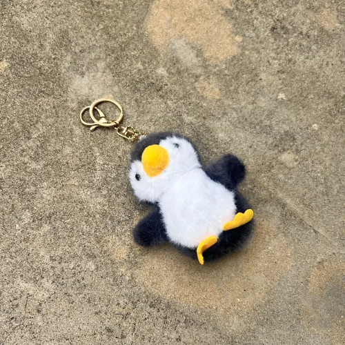 귀여운 펭귄 인형 키홀더 가방 열쇠고리 장식, 1개, 혼합