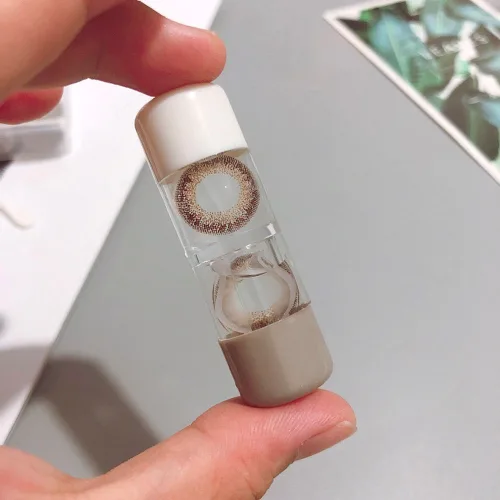 휴대용 콘택트렌즈 보관함 투명 일체형 렌즈케이스 렌즈 보관통