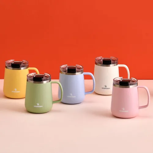 보온보냉 스텐 머그컵 텀블러 330ml, 1개, 옐로우