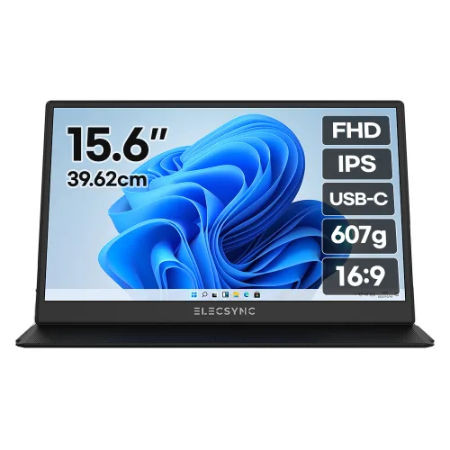 일렉싱크 휴대용 보조 모니터 FHD 서브덱스 미러링 15.6인치, 39.6cm, S15A(블랙)