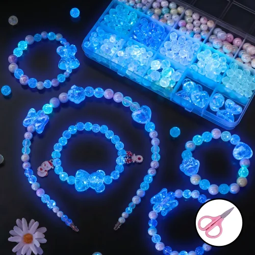 귀여운 diy 비즈 공예 키트, 1세트, 야광