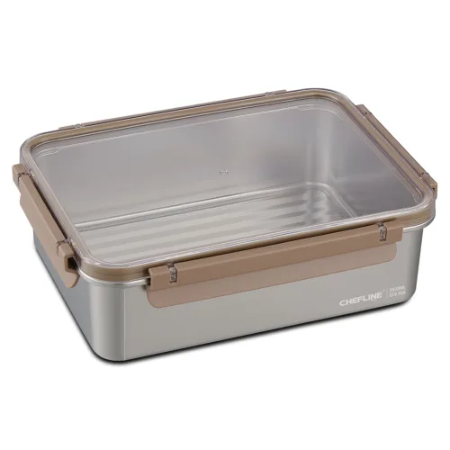 셰프라인 스텐 SUS304 전자레인지사용가능한 스텐블록 밀폐용기 4호 CLIH-S3500, 1개, 3.5L