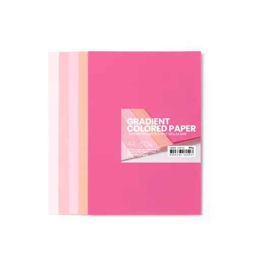 star starred 그라데이션 색지(gradient colored paper) 5컬러 핑크 시리즈 180g