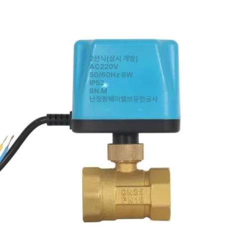 고성능 볼 밸브 액추에이터 24V 전자 분리형 AC220V 닫힘, DN25 1인치 2방향 AC220V B