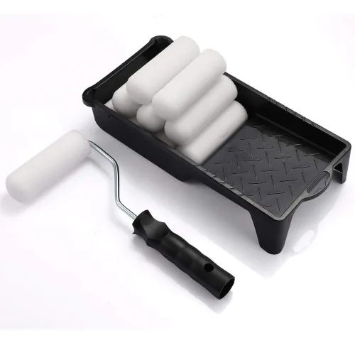 NANJA 미니 폼 페인트 롤러 리필 6개 트레이 포함 5.1CM 2인치