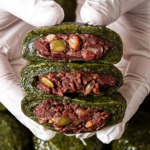 유기농 쑥 밥알쑥 찹쌀떡 팥앙금 냉동 개별포장 떡 간식 600g, 4개, 600g