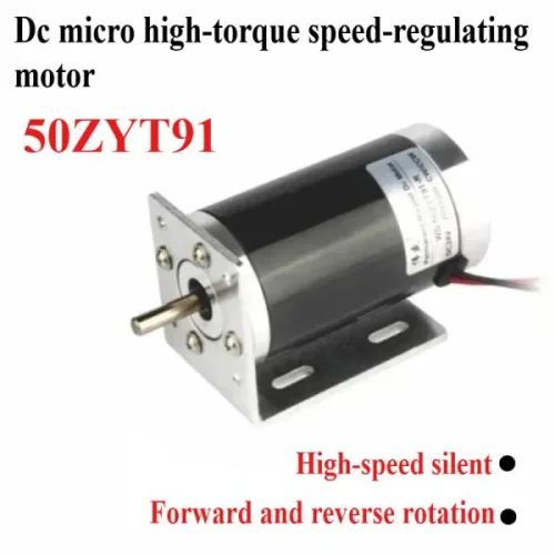 50ZYT91 고출력 영구 자석 DC 모터 12V24V 역속 모터 50SRZ 미니어처 고속 모터