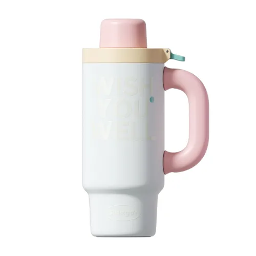 세다가 달빛 시리즈 316L 스테인리스 세라믹 코팅 보온보냉 대용량 보온병 텀블러, 1개, 800ml, 화이트