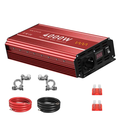 순수정현파 인버터 220V 60Hz KC인증 차량용 캠핑용 가정용 태양광 전원 변환기 4000W, 1개
