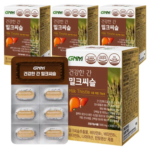 GNM 건강한 간 밀크씨슬, 30정, 4개
