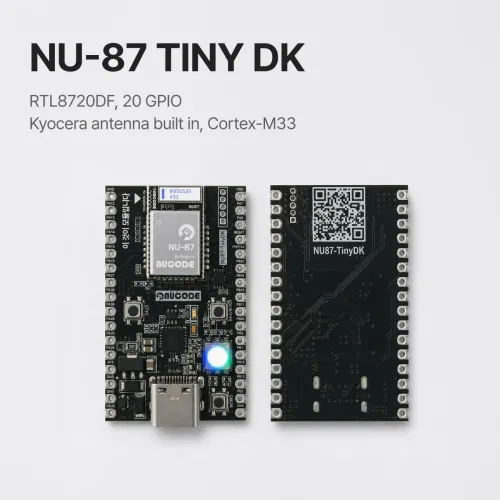 [NU87 TinyDK] 누코드 블루투스 모듈 MCU 모듈 BLE5.0 RTL8720DF, 국내 개발 AIoT 모듈, KC 인증, 1개, 외장 안테나 (커넥터) DK