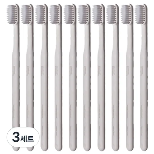 유즈툴컴퍼니 일반모 칫솔 + 캡 세트 화이트, 3세트