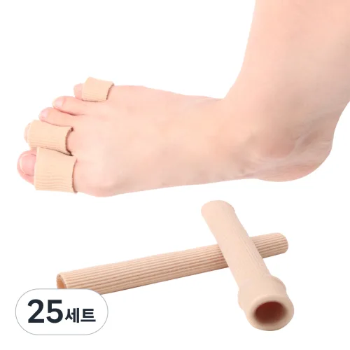 풋인솔 패브릭 발가락 보호 튜브 2개입, 25세트