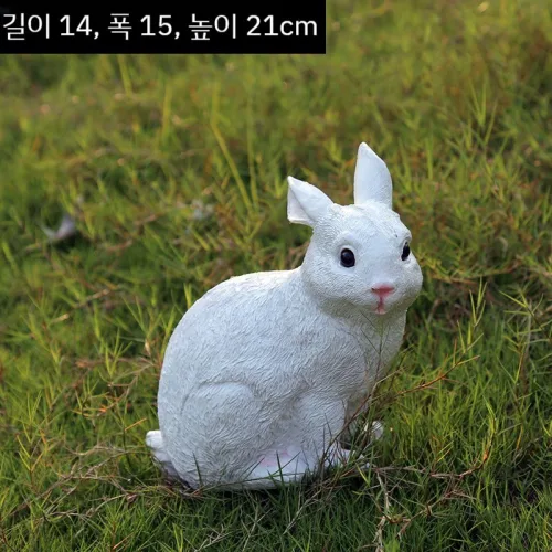정원장식 야외 잔디 풍경 토끼 장식소품, 토끼