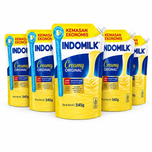 INDOMILK Creamy Original 535g Indonesian Creamer Susu Kental Manis 인도밀크, 5개, 545g