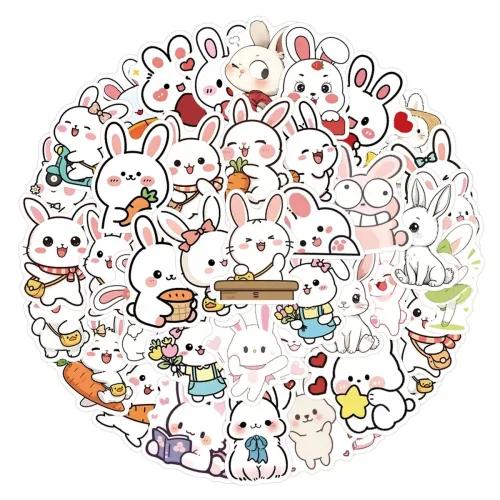 토끼 스티커 폰꾸 다꾸 동물 도무송 리무버블 조각스티커