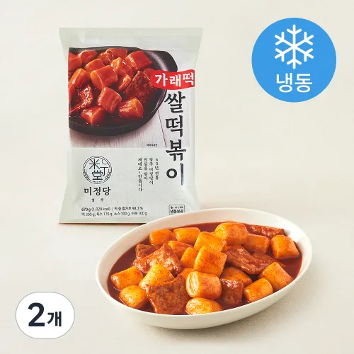 [로켓프레시] 미정당 가래떡 쌀떡볶이 (냉동), 670g, 2개