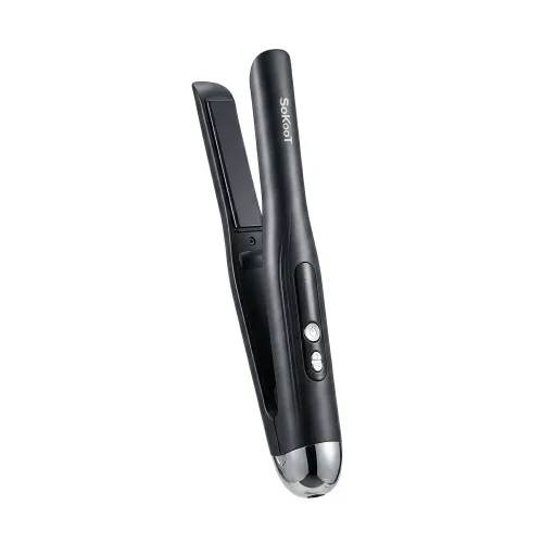 Sokoot 무선 미니 배터리분리 고데기  비행기 기내반입 가능 여행용 휴대용 USB-C 충전식 고데기 2in1 스트레이트너 컬링