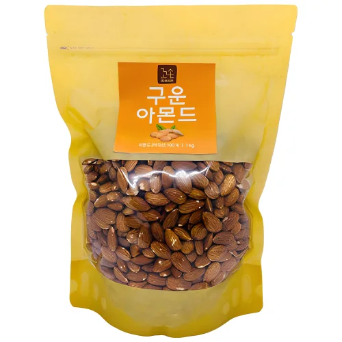 꼬손 캘리포니아 볶음 구운 아몬드 스낵간식 1kg, 1개