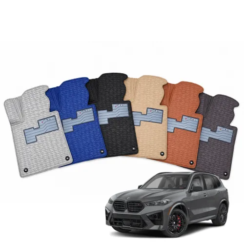 Brov BMW X5 퀼티드 클린핏 3D 엠보싱 1+2열 자동차카매트 차량용 발매트, 네이비, BMW_X5 xdrive(E70) 2007~2013