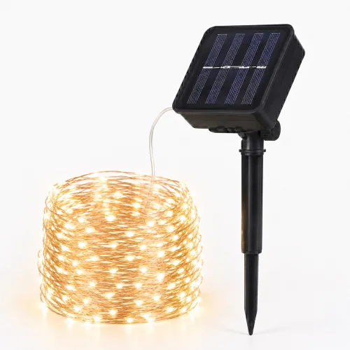 태양광 태양열 LED 스트링 경관 줄 조명, 300구 (전구색)_32m