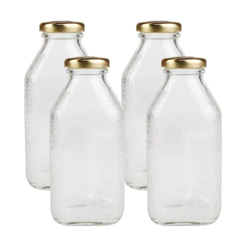 가인글로벌 사각 델몬트병300 +골드캡, 300ml, 4개