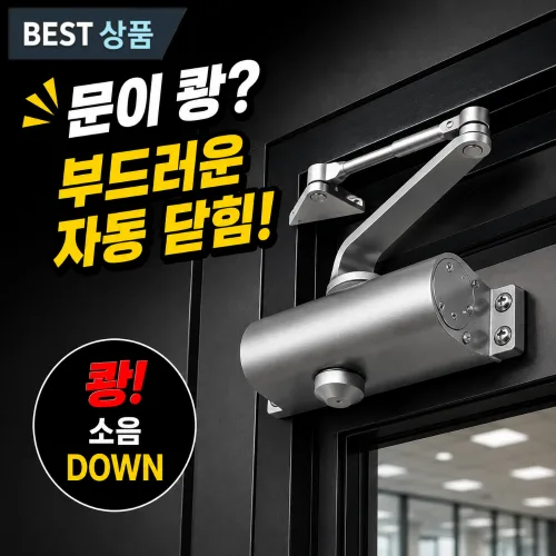세이프홀드 도어체크 무소음 도어클로저 자동문닫힘 현관문닫기 부드러운 문닫힘, 1개, 실버