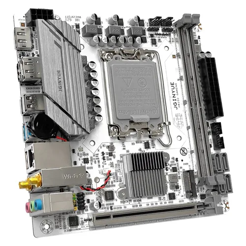 JGINYUE H610I 게이밍 X16 WIFI 13세대 ITX 12세대 64GB 마더보드 MAX 듀얼 DDR4 V1 A1700 인텔 PCIE H610 지원