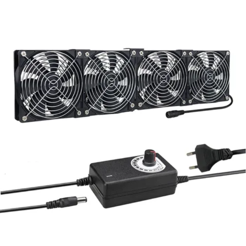 120mm AC 플러그가 있는 컴퓨터 팬, 100V~240V 속도 조절기가 탑재된 대형 공기 흐름 팬, 서버 냉각 캐비닛 환기와 호환