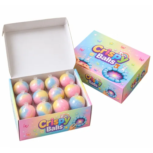 12개 세트 왁뿌볼 한박스 말랑이 왁스뿌시기 스퀴시 스트레스볼, 12개, 60g, 솜사탕