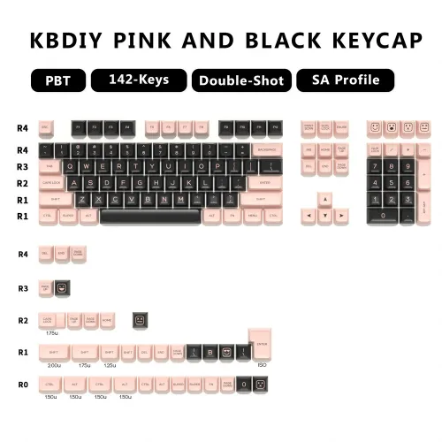 스위치용 기계식 키캡 ISO 커스텀 SA 화이트 MX 키보드용 키캡 PBT 더블 세트 161 세트 KBDIY 프로파일