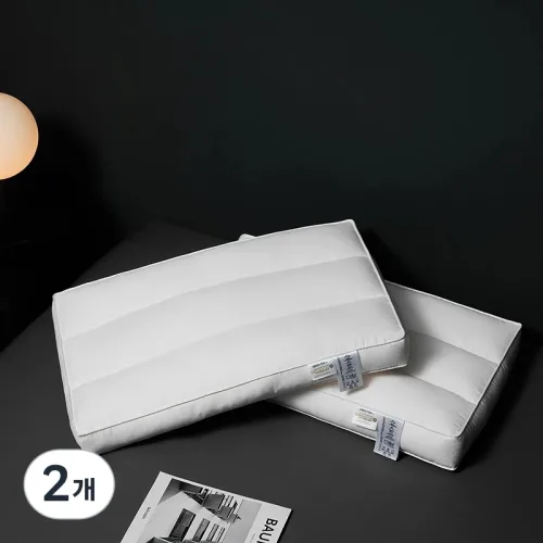 성급 호텔 고급 순면 낮은 베개 7cm 50*70 전체 통세탁 가능, 2개, 화이트