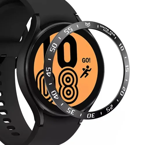 이너스 갤럭시워치5 4 호환 스테인리스 베젤링 커버 케이스 40mm 44mm, 1개, 실버