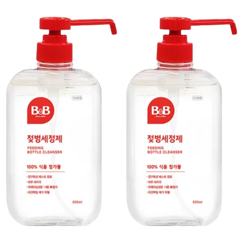 비앤비 액상형 젖병세정제 허브그린향, 600ml, 2개