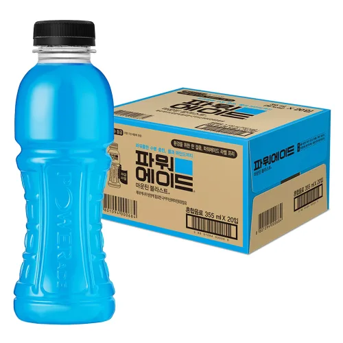 파워에이드 마운틴블라스트 무라벨, 355ml, 20개
