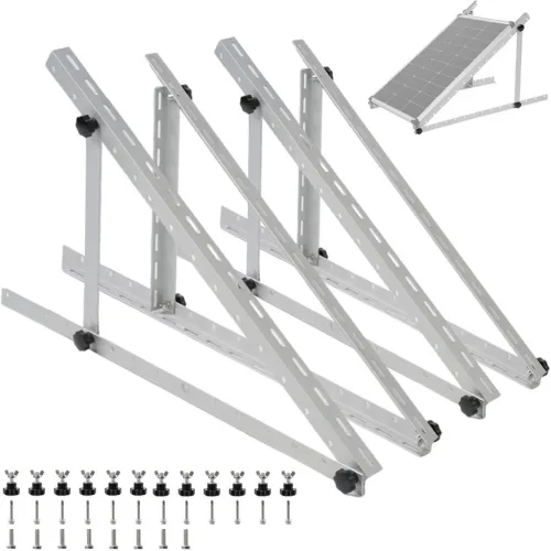 AeternaSol 28인치 태양광 패널 마운트 브래킷 50-200와트 패널용 조절식 틸트 2400Pa 실버 28 1세트 28IN 2 Sets