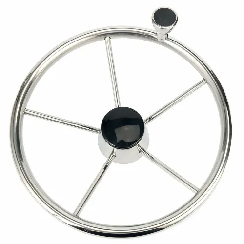 304 해양 스테인리스 보트 조향 핸들 스피너노브 포함 요트 어선 유압 스티어링휠, 304 Stainless Steel