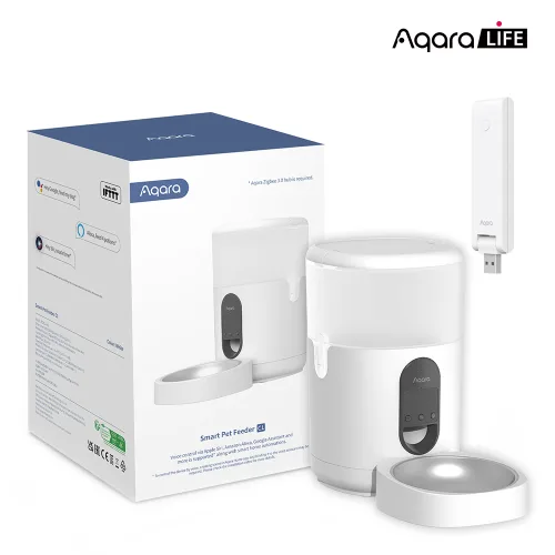 Aqara 아카라 스마트 자동 급식기 C1+E1 HUB 애견 펫피더 강아지-한국정발, 1개, 화이트